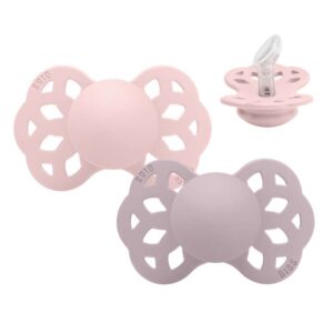 Køb BIBS Anatomisk Infinity Sut - 2-Pak - Str. 1 - Silikone - Blossom/Dusky Lilac online billigt tilbud rabat legetøj