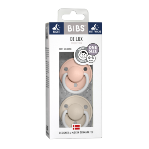 Køb Bibs De Lux 2pack Sutter - Blush/vanilla - Selvlysende - One Size online billigt tilbud rabat legetøj