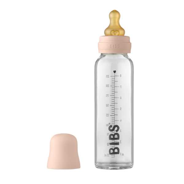 Køb Bibs Glas Sutteflaske - Latex - 225 ml. - Blush online billigt tilbud rabat legetøj