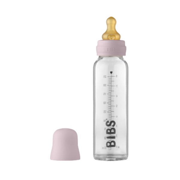 Køb Bibs Glas Sutteflaske - Latex - 225 ml. - Dusky Lilac online billigt tilbud rabat legetøj