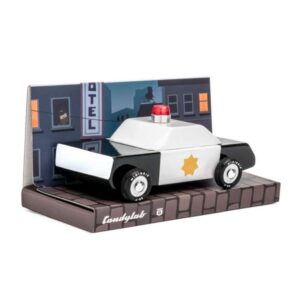 Køb Candylab Toys Junior Legetøjsbil i Træ - Politibil online billigt tilbud rabat legetøj