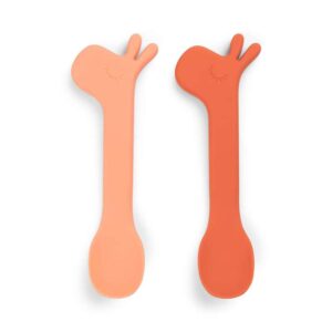 Køb Done by Deer Silikone ske 2 stk - Lalee Papaya online billigt tilbud rabat legetøj