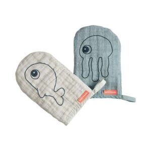 Køb Done by Deer Vaskeklude 2-pak sea friends - blå online billigt tilbud rabat legetøj