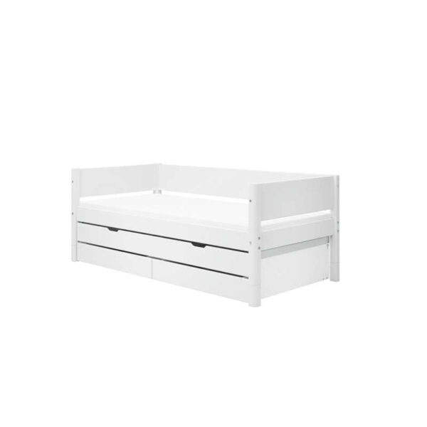 Køb FLEXA White beds Enkeltseng med udtræksseng 190x90 cm - Hvid online billigt tilbud rabat legetøj