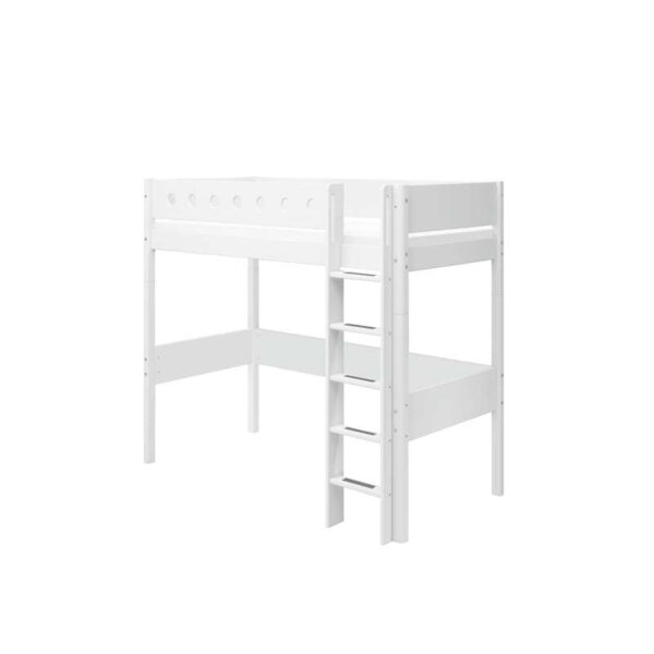 Køb FLEXA White beds Højseng med lige stige 200x90 cm - Hvid online billigt tilbud rabat legetøj