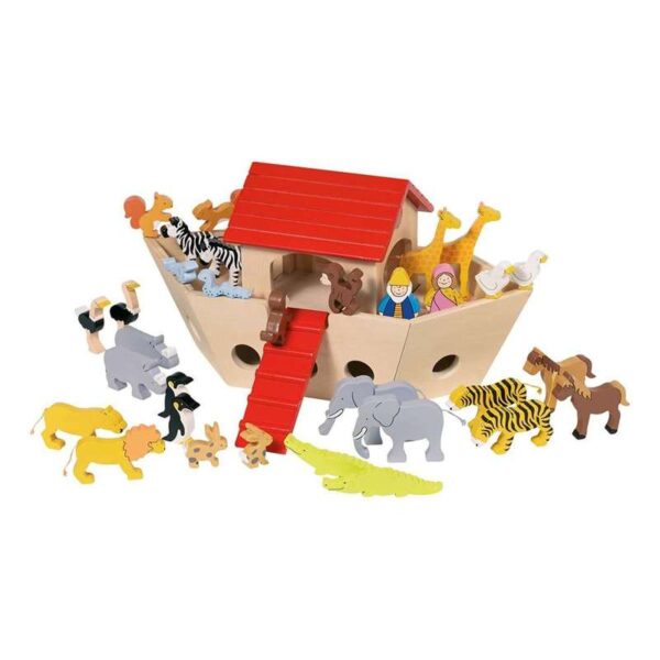 Køb Goki Noah's Ark i træ med dyr online billigt tilbud rabat legetøj