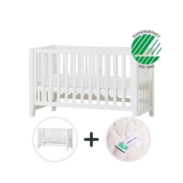 Køb Hoppekids ANTON Babyseng 60x120 cm inkl. ECO Dream madras - Svanemærket online billigt tilbud rabat legetøj