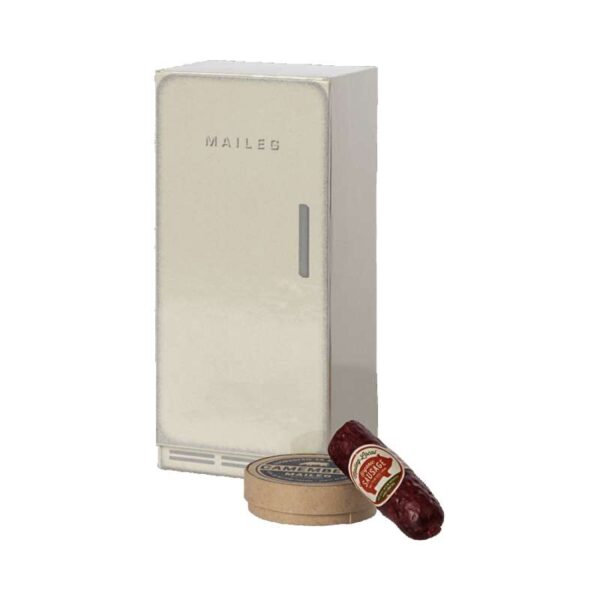 Køb Maileg Miniature Køleskab m. Pølse og Ost (13