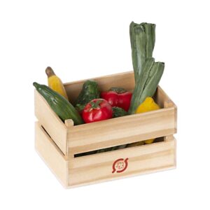 Køb Maileg Miniature Trækasse med Grøntsager og Frugt (4x7 cm.) online billigt tilbud rabat legetøj