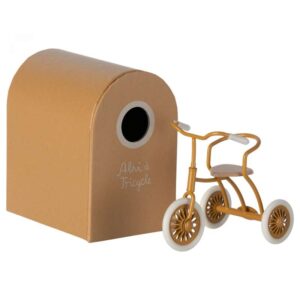 Køb Maileg Trehjulet Cykel med Garage - Okker (9 cm.) online billigt tilbud rabat legetøj