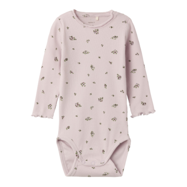 Køb Name it Body i rib - Kuscha - Blomster - Orchid Hush str. 80 online billigt tilbud rabat legetøj