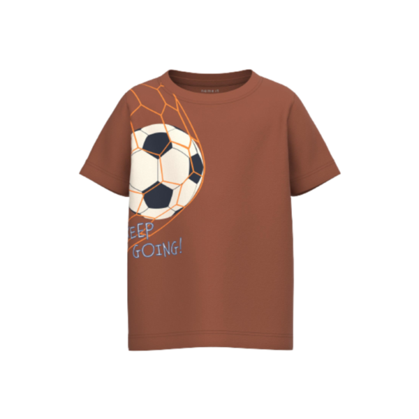 Køb Name it T-shirt - Kads - Fodbold - Coconut Shell str. 110 online billigt tilbud rabat legetøj