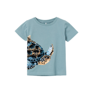 Køb Name it T-shirt med Struktur - Jesa - Skildpadde - Smoke Blue str. 110 online billigt tilbud rabat legetøj