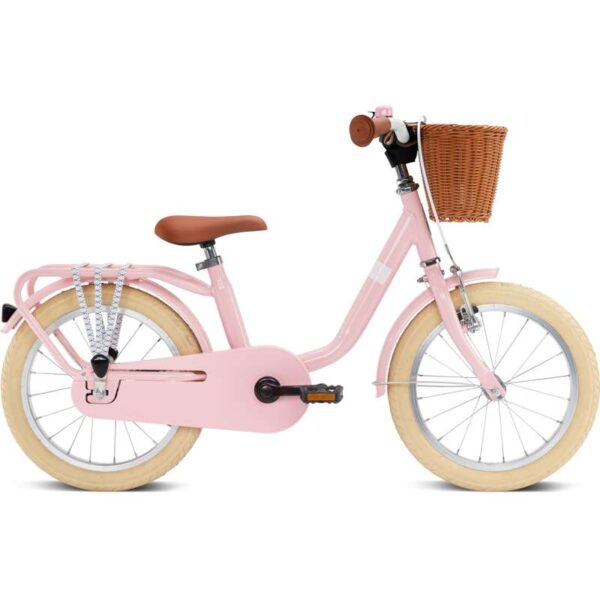 Køb PUKY STEEL CLASSIC 16 - Tohjulet Børnecykel m. Kurv - Retro Rosa online billigt tilbud rabat legetøj