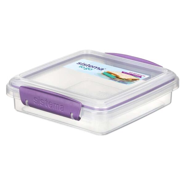 Køb Sistema Beholder til Madopbevaring - Sandwich Box To Go - 450 ml. - Misty Purple online billigt tilbud rabat legetøj