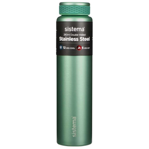Køb Sistema Drikkedunk - Stainless Steel - 280 ml. - Grøn online billigt tilbud rabat legetøj