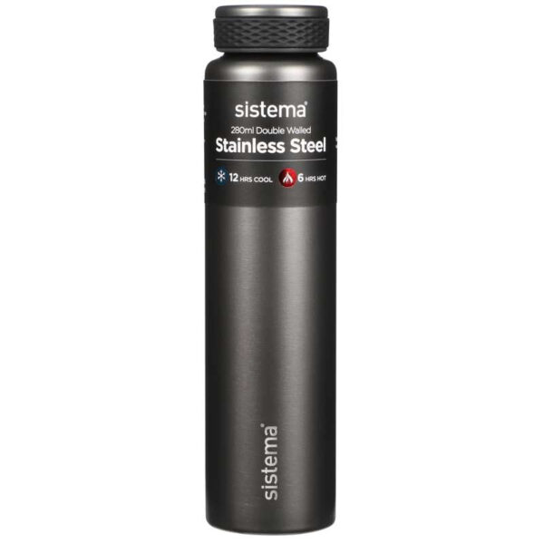 Køb Sistema Drikkedunk - Stainless Steel - 280 ml. - Mørkegrå online billigt tilbud rabat legetøj