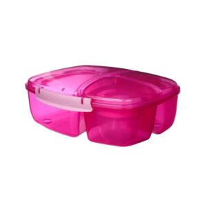 Køb Sistema Madkasse - Tripple Split Lunch - Ruminddelt m. Bæger - 2L - Pink online billigt tilbud rabat legetøj