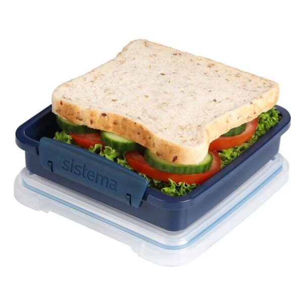 Køb Sistema RENEW - Sandwich Box - 450 ml. - Navy online billigt tilbud rabat legetøj