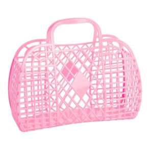 Køb Sun Jellies Retro Basket Strandtaske - Large - Bubblegum Pink online billigt tilbud rabat legetøj