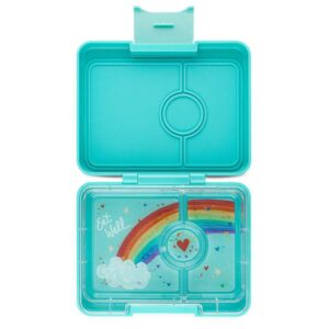 Køb Yumbox Madkasse - Minisnack - 3 rum - Misty Aqua/Rainbow online billigt tilbud rabat legetøj