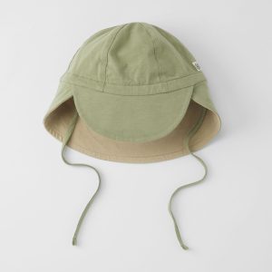 Køb Cloby Solhat UPF 50+ Olive Green/Sandy Beach 6-12m online billigt tilbud rabat legetøj