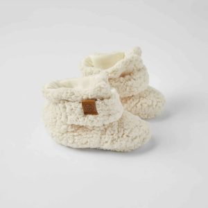 Køb Cloby Teddy Booties - Off White 0-6m online billigt tilbud rabat legetøj