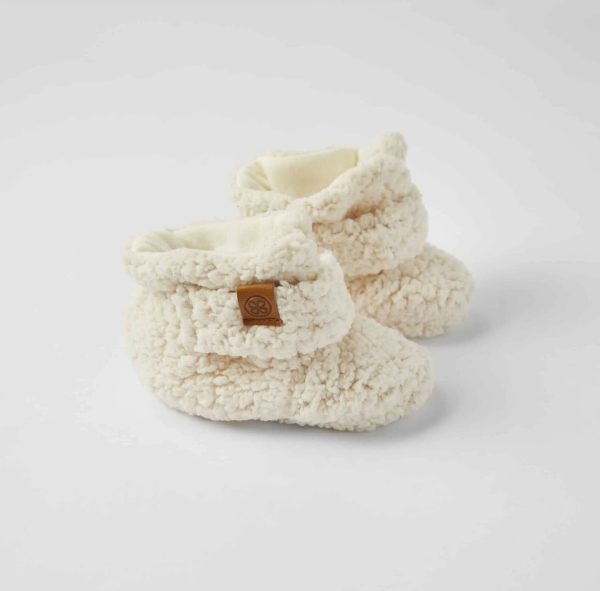 Køb Cloby Teddy Booties - Off White 0-6m online billigt tilbud rabat legetøj