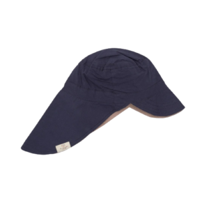 Køb Copenhagen Colors - Økologisk Vendbar Sommer Hat med lang skygge - Navy Beige - 3-4 År online billigt tilbud rabat legetøj