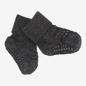 Køb GoBabyGo bambus sokker med skridsikkert gummi - Dark Grey melange - 2-3 år online billigt tilbud rabat legetøj