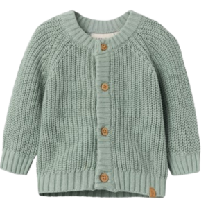 Køb Lil' Atelier Cardigan i økologisk bomuld - Nemlen - Jadeite - 86 online billigt tilbud rabat legetøj