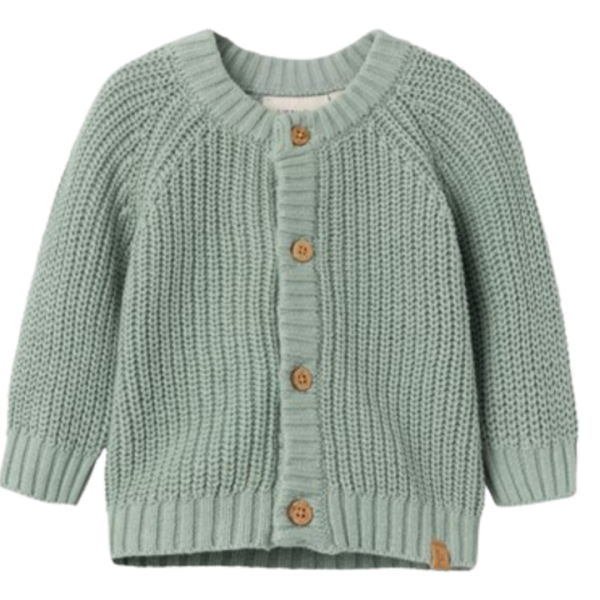 Køb Lil' Atelier Cardigan i økologisk bomuld - Nemlen - Jadeite - 86 online billigt tilbud rabat legetøj