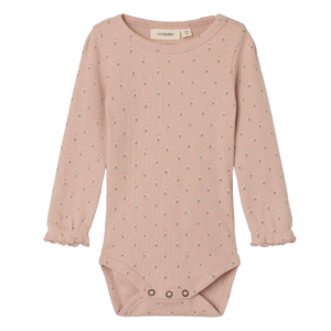 Køb Lil' Atelier body i rib - Gago Fia - Blomster - Rose Dust - 86 online billigt tilbud rabat legetøj