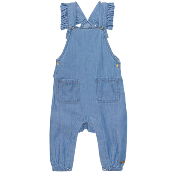 Køb Minymo Overalls med flæser - Denim - Gray Mist - 80 online billigt tilbud rabat legetøj