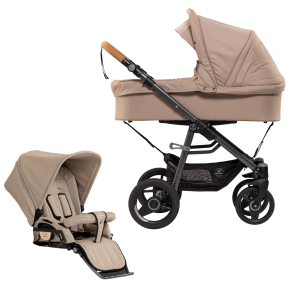 Køb Naturkind DUO Lux Evo MAX (barnevogn + klapvognsdel) - Sand (beige mønster) online billigt tilbud rabat legetøj